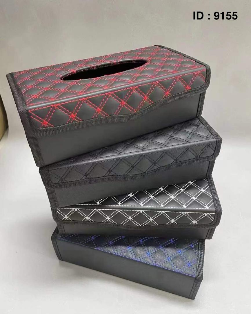 Boîte à mouchoirs en cuir pour voiture